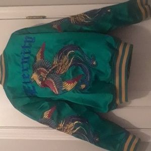 Green  eternity jacket with dragons
